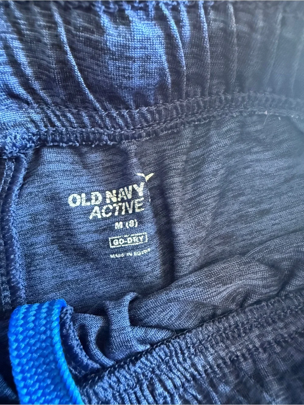 🟢3/$15 💙 Old Navy Active Boys M (8) Space Blue Go-Dry Athletic Shorts